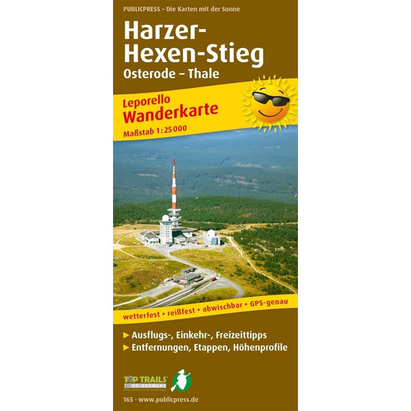 Wanderkarte Harzer Hexen-Stieg 1 : 25 000 Wanderkarte PUBLICPRESS
