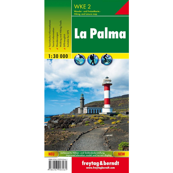 La Palma 1 : 30 000. Wander- und Freizeitkarte Wanderkarte FREYTAG + BERNDT