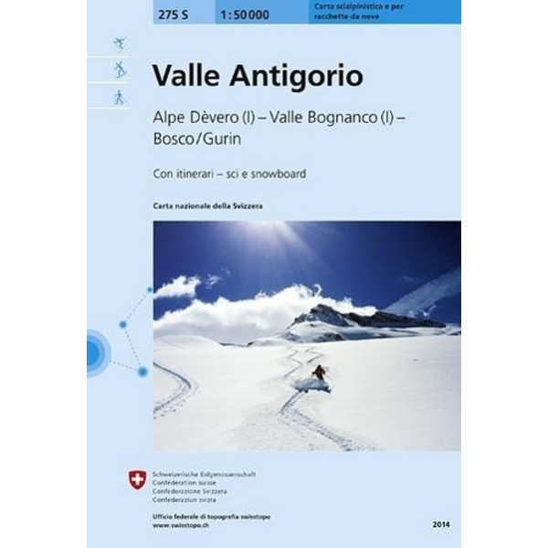 Swisstopo 1 : 50 000 Valle Antigorio Skiroutenkarte Wanderkarte BUNDESAMT FÜR LANDESTOPOG