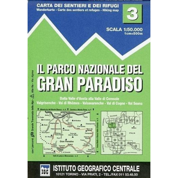 IGC Italien 1 : 50 000 Wanderkarte 03 Parco Nazionale de Gran Paradiso Wanderkarte ISTITUTO GEOGRAFICO CENTRALE