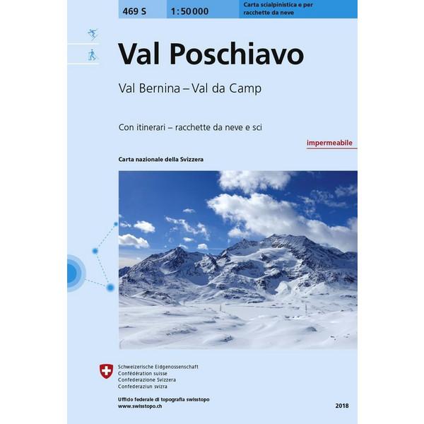 Swisstopo 1 : 50 000 Val Poschiavo Wanderkarte BUNDESAMT FÜR LANDESTOPOG