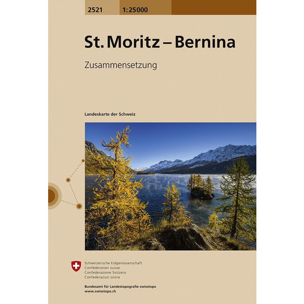 Swisstopo 1 : 25 000 St. Moritz Bernina Wanderkarte BUNDESAMT FÜR LANDESTOPOG