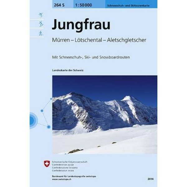 Swisstopo 1 : 50 000 Jungfrau Skitourenkarte Wanderkarte BUNDESAMT FÜR LANDESTOPOG