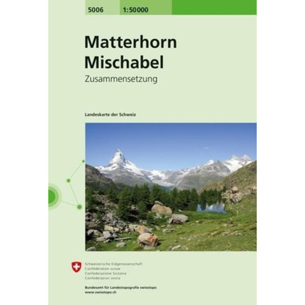 Swisstopo 1 : 50 000 Matterhorn Mischabel Wanderkarte BUNDESAMT FÜR LANDESTOPOG
