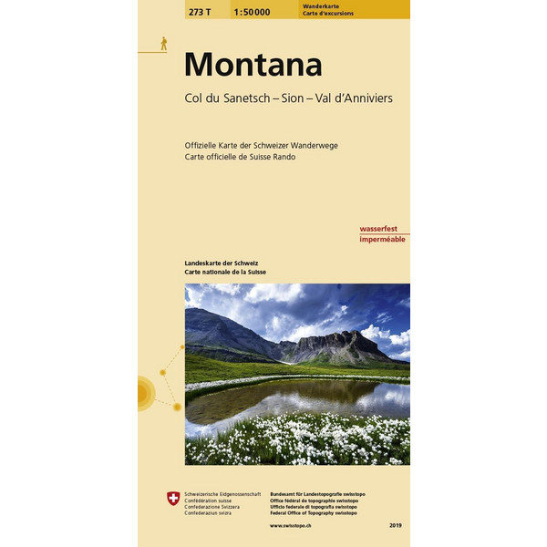Swisstopo 1 : 50 000 Montana Wanderkarte Wanderkarte BUNDESAMT FÜR LANDESTOPOG