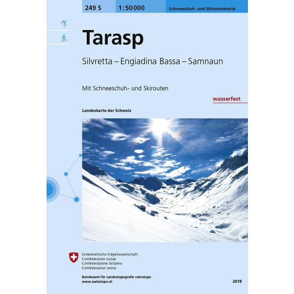 Swisstopo 1 : 50 000 Tarasp Ski Wanderkarte BUNDESAMT FÜR LANDESTOPOG