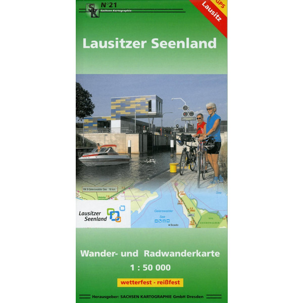 Lausitzer Seenland 1 : 50 000 Wanderkarte SACHSEN KARTOGRAPHIE