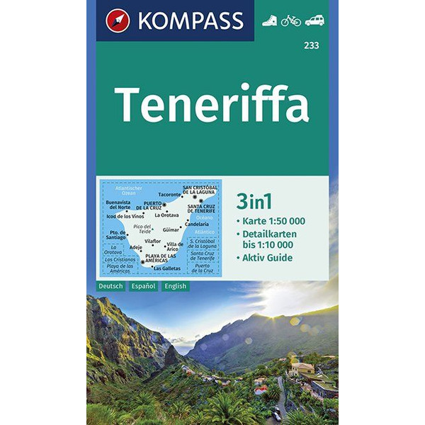 TENERIFFA 1:50 000 Wanderkarte KOMPASS KARTEN GMBH
