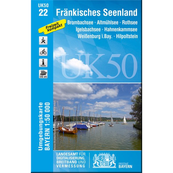  Fränkisches Seenland 1 : 50.000 (UK50-22) - Wanderkarte