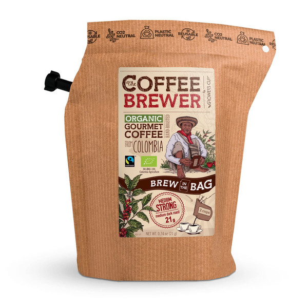 The Brew Company KAFFEE 2 CUPS COLOMBIA, BIOLOGISCH COLUMBIA