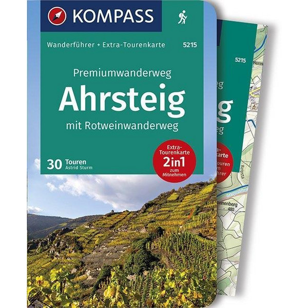 Premiumwanderweg Ahrsteig mit Rotweinwanderweg Wanderführer KOMPASS KARTEN GMBH