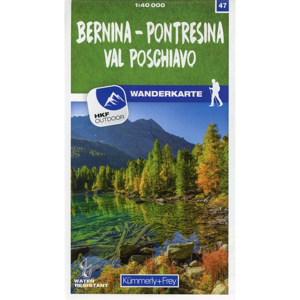 Bernina - Pontresina / Val Poschiavo 47 Wanderkarte 1:40 000 matt laminiert Wanderkarte KÜMMERLY UND FREY