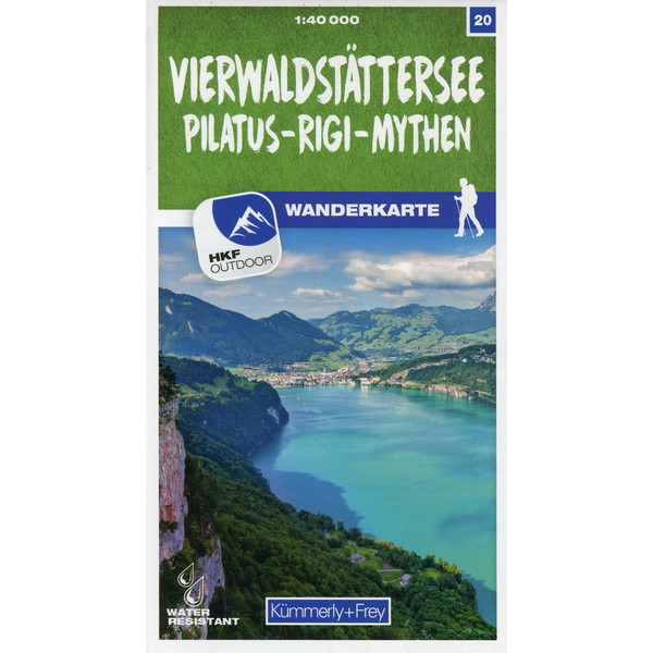 Vierwaldstättersee / Pilatus - Rigi - Mythen 20 Wanderkarte 1:40 000 matt laminiert Wanderkarte KÜMMERLY UND FREY