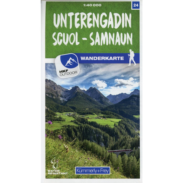 Unterengadin / Scuol - Samnaun 24 Wanderkarte 1:40 000 matt laminiert Wanderkarte KÜMMERLY UND FREY
