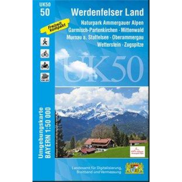  Werdenfelser Land 1 : 50 000 Umgebungskarte (UK50-50) - Wanderkarte