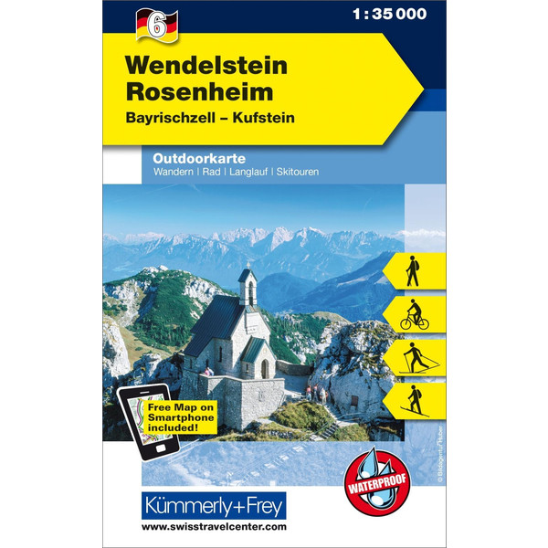 KuF Deutschland Outdoorkarte 06 Wendelstein - Rosenheim, Bayrischzell, Kufstein 1:35 000 Wanderkarte KÜMMERLY UND FREY
