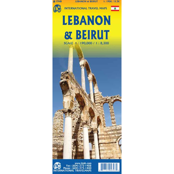 ITM Map Lebanon - Beirut 1:190 000 Karte INTERNATIONAL TRAVEL MAPS