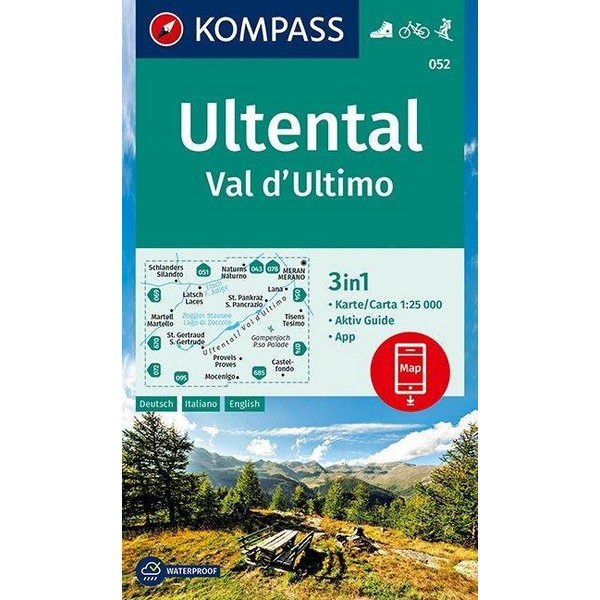  KOMPASS Wanderkarte Ultental, Val d'Ultimo - Wanderkarte