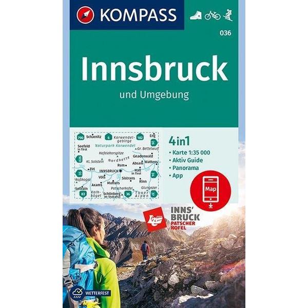 KOMPASS Wanderkarte Innsbruck und Umgebung 1:35 000 Wanderkarte KOMPASS KARTEN GMBH