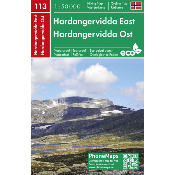 Hardangervidda Ost, Wander - Radkarte 1 : 50 000 Wanderkarte FREYTAG + BERNDT