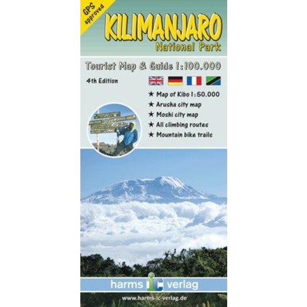 Kilimanjaro National Park Tourist Map & Guide 1 : 100.000 Wanderkarte HARMS-IC-VERLAG