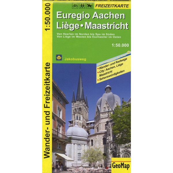  Euregio Aachen, Liege, Maastricht 1:50.000 Wander- und Freizeitkarte - Wanderkarte