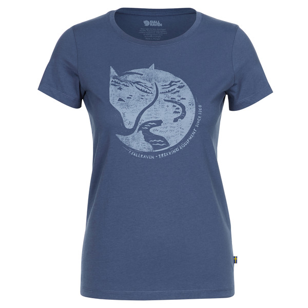 Fjällräven ARCTIC FOX PRINT T-SHIRT W Damen T-Shirt INDIGO BLUE