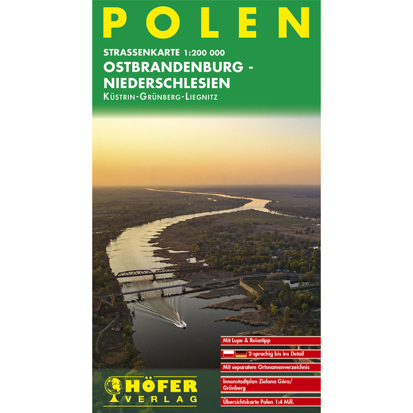  POLEN - PL 002 OSTBRANDENBURG - NIEDERSCHLESIEN - KÜSTRIN - Straßenkarte