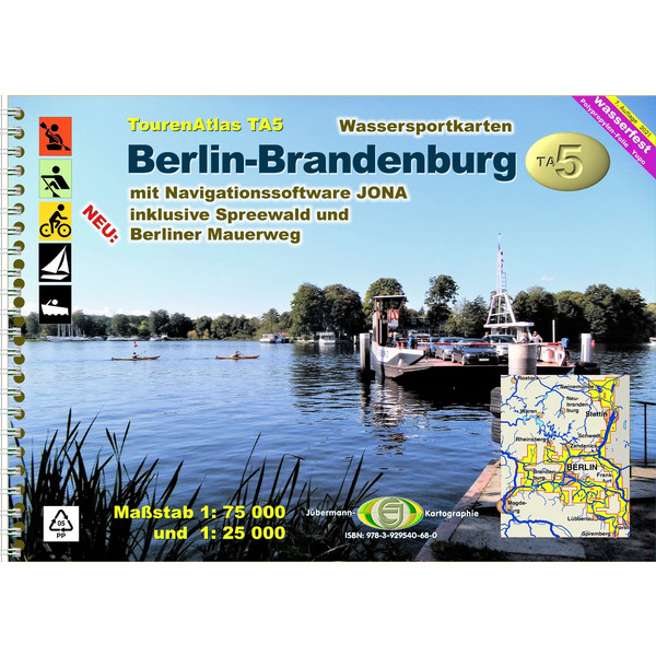 TOURENATLAS TA5 BERLIN-BRANDENBURG Wasserkarte JÜBERMANN