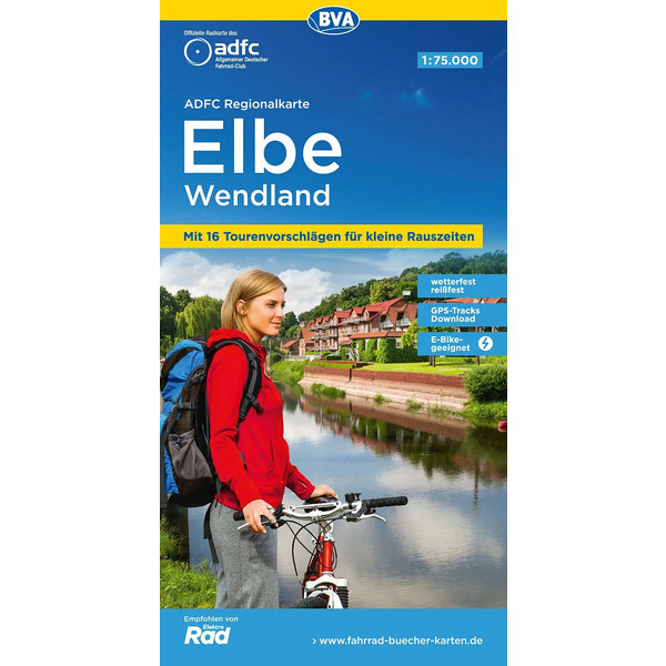 ADFC REGIONALKARTE ELBE WENDLAND MIT TOURENVORSCHLÄGEN Fahrradkarte BVA BIELEFELDER VERLAG