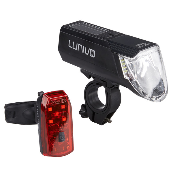Lunivo LYNX F100 DAYLIGHT &  LYNX R BRAKE Fahrradbeleuchtung NOCOLOR