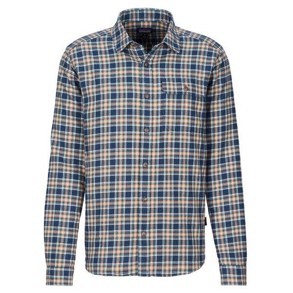 Patagonia M' S L/S COTTON IN CONVERSION LW FJORD FLANNEL SHIRT Herren Outdoor Hemd SQUARED: TIDEPOOL BLUE