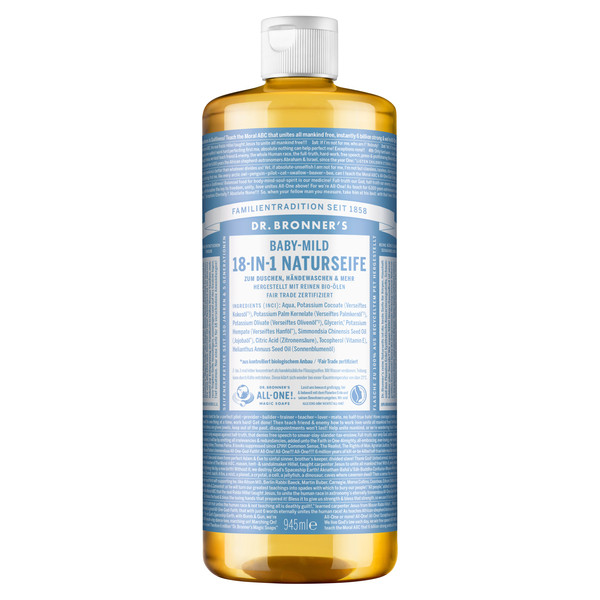 Dr. Bronner' s 18-IN-1 NATURSEIFE Outdoor Seife BABY-MILD (NEUTRAL)