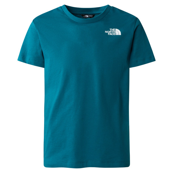 The North Face B S/S REDBOX TEE (BACK BOX GRAPHIC) Kinder T-Shirt BLUE MOSS/LEMON YELLOW