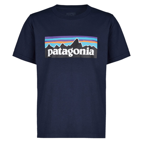 Patagonia K' S P-6 LOGO T-SHIRT Kinder T-Shirt NEW NAVY