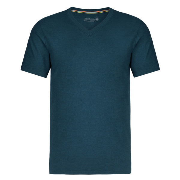 Smartwool M PERFECT V-NECK TEE Herren T-Shirt TWILIGHT BLUE