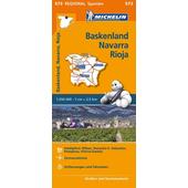  Michelin Baskenland, Navarra, Rioja. Straßen- und Tourismuskarte 1:250.000  - Straßenkarte
