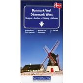  Dänemark West Regionalkarte 1 : 200 000  - Straßenkarte