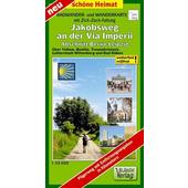  Radwander- und Wanderkarte Jakobsweg an der Via Imperii, Abschnitt Berlin-Leipzig 1 : 35 000  - Wanderkarte