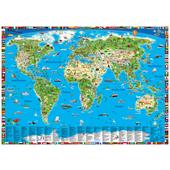  Erlebnis illustrierte Weltkarte Planokarte  - Karte