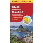  MARCO POLO Kontinentalkarte Brasilien, Bolivien, Paraguay, Uruguay 1:4 000 000  - Straßenkarte