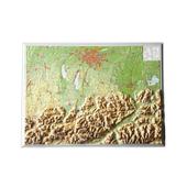  Reliefkarte Bayerisches Oberland 1 : 400.000  - Karte
