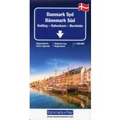  Dänemark Süd Regionalkarte 1 : 200 000  - Straßenkarte