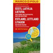 MARCO POLO Länderkarte Estland, Lettland, Litauen, Baltische Staaten 1: 800 000  - Straßenkarte