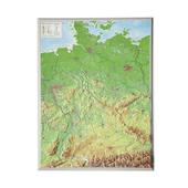  Reliefkarte Deutschland klein 1 : 2 400 000  - Karte