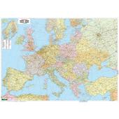  Europa politisch 1 : 3 500 000. Poster-Karte mit Metallbestäbung  - Poster