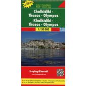  Chalkidiki - Thasos - Olympos 1 : 150 000  - Straßenkarte