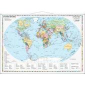  Staaten der Erde im Miniformat. Wandkarte mit Metallleiste 1:60000000  - Weltkarte