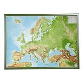  Reliefkarte Europa Gross 1 : 8.000.000 mit Rahmen  - Karte