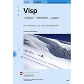  Swisstopo 1 : 50 000 Visp Skiroutenkarte  - Wanderkarte